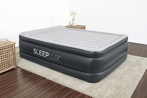 lot 9308 image: SLEEPLUX Durable Inflatable Air Mattress with Built-in Pump, Pillow and USB Charger, 22 Tall Queen