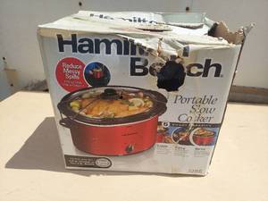 lot 3758 image: Hamilton Beach Manual 5-Qt. Slow Cooker