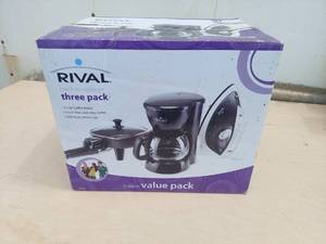 lot 3759 image: Rival 3-Pack Kitchen Appliance Set, Black