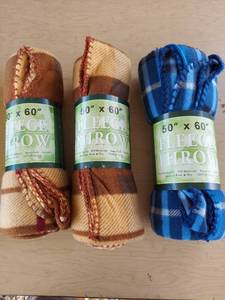 lot 3809 image: 3 fleece throws