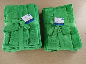 lot 3912 image: (2) 6 piece towel sets