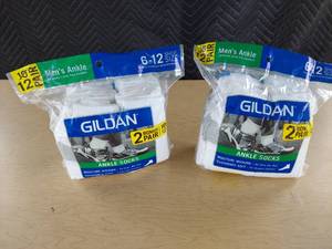 lot 3929 image: (2) 12 pack ankle socks