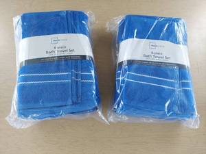 lot 3963 image: (2) 6 piece towel sets