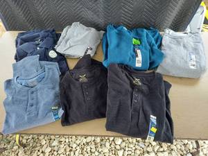 lot 3986 image: 3xl Sweatshirts, 2xl polos and thermal henleys