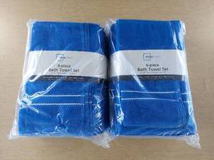 lot 3989 image: (2) 6 piece towel sets