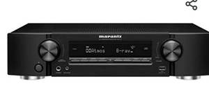 lot 27996 image: $$$Marantz NR1711 8K Slim 7.2 Channel Ultra HD AV Receiver - Wi-Fi, Bluetooth, HEOS Built-in, Alexa &amp Smart Home Automation - 8K HDMI Videos &amp Multi-Room Streaming , Black,Retail $999.99,