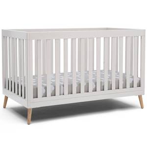 lot 71269 image: $$Delta Children Essex 4-in-1 Convertible Baby Crib, Bianca WhiteNatural Legs,Retail $199.99