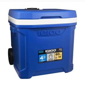 lot 71285 image: Igloo 34679 60 qt. Ice Cube Roller Cooler ONE WHEEL IS WOBBLY