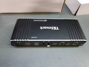 lot 71337 image: $$ TESmart KVM Switch HDMI 2 Port 4K60Hz RGB 444, Support EDID, USB 2.0 Device, Audio Out, Multimedia, Gaming Keyboard and Mouse, HDMI KVM Switcher for 2 Computers Sharing 1 Monitor with 2 KVM Cables, Retail $105.99