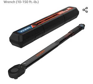 lot 71349 image: KORR Tools 12-Inch Drive Click Torque Wrench (10-150 ft.-lb.)