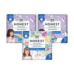 lot 1793 image: The Honest Company Training Pants, Unicorns  Fairies, Size 4T5T, 57 Count