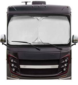 lot 1801 image: EcoNour RV Bus Windshield Sunshade with Storage Pouch  240T UV Reflective Nylon Keeps Your RV Motorhome Cool.  XXL(51 x 102)