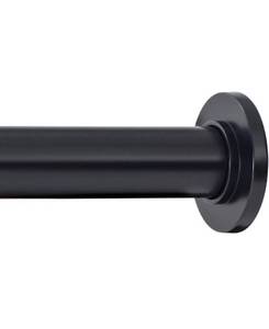 lot 1818 image: Ivilon Tension Curtain Rod - Spring Tension Rod for Windows or Shower, 24 to 36 Inch. Black