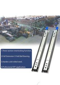 lot 1819 image: KCOLVSION 1 Pair 30 Inch 260 Lb Capacity Heavy Duty Locking Drawer Slides, Side Mount Full Extension
