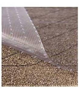 lot 1829 image: Resilia - Clear Vinyl Plastic Floor RunnerProtector for Low Pile Carpet - Skid-Resistant Decorative Pattern, (27 Inches Wide x 6 Feet Long)
