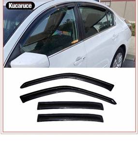 lot 1846 image: Kucaruce 94005 Out-Channel Tape On Side Wind Deflector,Dark Smoke Sun Rain Guards Window Visors,Nice Vent Visor fit for 2007-2012 Nissan Altima 4-Door Sedan Only
