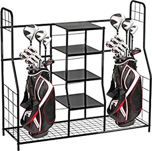 lot 1848 image: Home-it Golf Bag Sports Dual Golf Storage Organizer Golf Organizer Rack (B00KAEHS7Y)