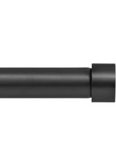 lot 1851 image: Ivilon Window Curtain Rod End Cap - 1 inch Pole. 120 to 240 Inch. Black