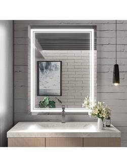 lot 1852 image: Keonjinn LED Mirror, 36 x 28 Inch Bathroom Mirror with Lights, Lighted Bathroom Vanity Mirror.