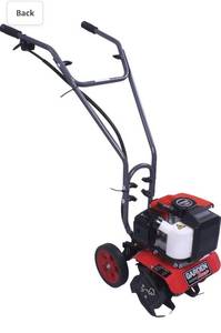 lot 1857 image: GardenTrax Tiller Gas Powered Mini Cultivator w2-Cycle 43cc Engine