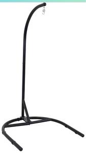 lot 1858 image: Steel U-Shape Hanging Chair Stand - IndoorOutdoor Hanging Egg Chair Stand - Black Finish - Stand Only -