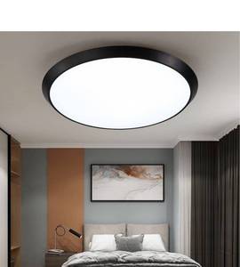 lot 1882 image: baoshilai 15.8 Inch Thin Modern Flush Mount Lighting Fixture, Close to Ceiling Light for Kitchen Aaisle Bathroom , with Remote Control