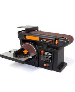 lot 1891 image: WEN 6502T 4.3-Amp 4 x 36 in. Belt and 6 in. Disc Sander with Cast Iron Base