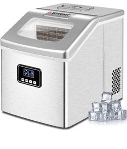 lot 1897 image: Euhomy Ice Maker Machine Countertop, 40Lbs24H Auto Self-Cleaning, 24 pcs Ice Cube in 13 Mins, Retails $279