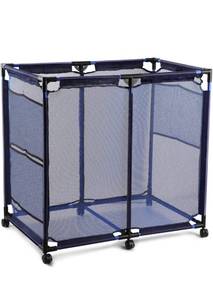 lot 1911 image: Cosaving Pool Storage Bins Rolling Pool Storage Cart Organizer with Nylon Mesh Large Capacity.