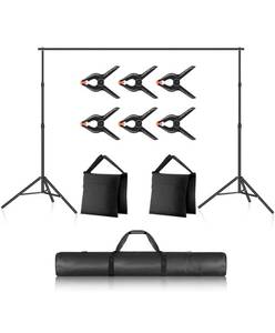 lot 1912 image: Neewer Photo Studio Backdrop Support System, 10ft3m Wide 7ft2.1m High Adjustable Background Stand.
