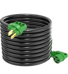 lot 1923 image: RVGUARD 50 Amp 50 Feet RV Extension Cord, Heavy Duty STW Cord with LED Power Indicator.