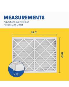 lot 1925 image: Aerostar Clean House 20x25x4 MERV 8 Pleated Air Filter, Made in the USA, 3-Pack