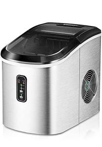 lot 1927 image: Euhomy Ice Maker Machine Countertop, 26 lbs in 24 Hours, 9 Cubes Ready in 6 Mins,