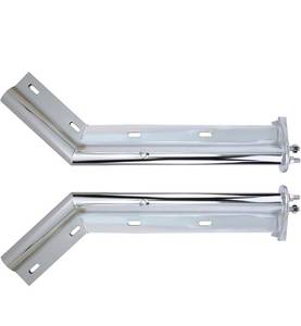 lot 1932 image: TBOZZ Stainless Steel Angled Spring Loaded Mud Flap Hanger,Round Tube Style, 1-18 Bolt Spacing,27 Length
