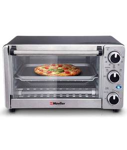 lot 1952 image: Toaster Oven 4 Slice, Multi-function Stainless Steel Finish with Timer - Toast - Bake - Broil Settings, Natural Convection -