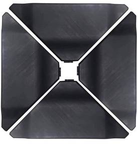 lot 1965 image: Abba Patio 4PCS 180LB Offset Umbrella Base Plastic Cantilever Base Weights Plate Set