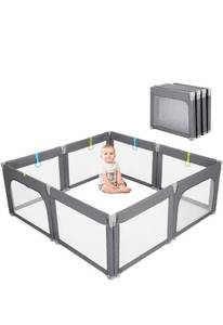 lot 1974 image: Baby Playpen Portable Kids Safety Play Center Yard Home Indoor Fence Anti-Fall Play Pen. Retails $196