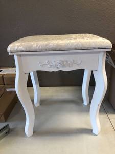 lot 1983 image: white vanity stool