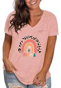 lot 1986 image: ROSRISS Womens Plus-Size V Neck T Shirts Summer Tops Rolled Short Sleeve Tunics