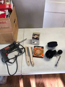 lot 2002 image: drill and attachments lot