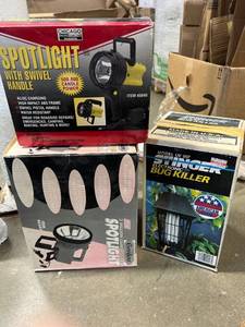 lot 2035 image: 2 spotlights and Electronic Bug killer