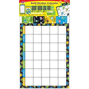 lot 49167 image: Trend Bold Strokes Calendar Bulletin Board Set (TEP8390) (1 Pack)
