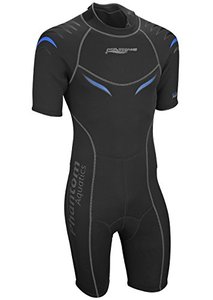 lot 49188 image: Phantom Aquatics Marine Mens Shorty Wetsuit, Black and Blue  (XL)