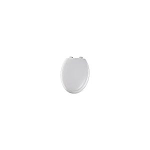 lot 49189 image: Mayfair White Elongated Traditional Wood Toilet Seat  (1 pack only)