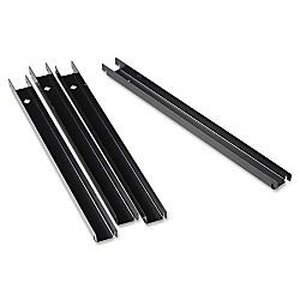 lot 49199 image: Lorell File Rail, Platinum Gray, 15.88 x 1.13 x 0.5 inches, 4 count  (Pack of 1)