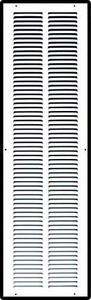 lot 49214 image: Steel Return Air Grille Vent Cover Grill for Sidewall and Ceiling, White  (Outer Dimensions 9.75W X 33.75H for 8x32 Duct Opening)