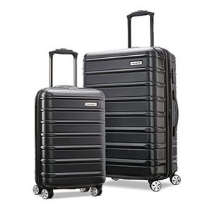 lot 49232 image: Samsonite Omni 2 Hardside Expandable Luggage, Midnight Black, 2-Piece Set (2024)