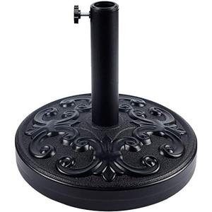 lot 49909 image: Sfozstra 26.5 lbs Patio Umbrella Base, Concrete Umbrella Base, Market Umbrella Base Stand for Patio, Garden, Lawn, Black, S-012P