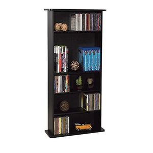 lot 49916 image: Atlantic Drawbridge Media Storage Cabinet - Organize optical media, up to 240 CD, or 108 DVD, or 132 BDVideo Games, Adjustable Shelves, PN 37935726, Black