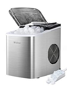 lot 49919 image: Wizisa Countertop Ice Maker Machine, Stainless Steel